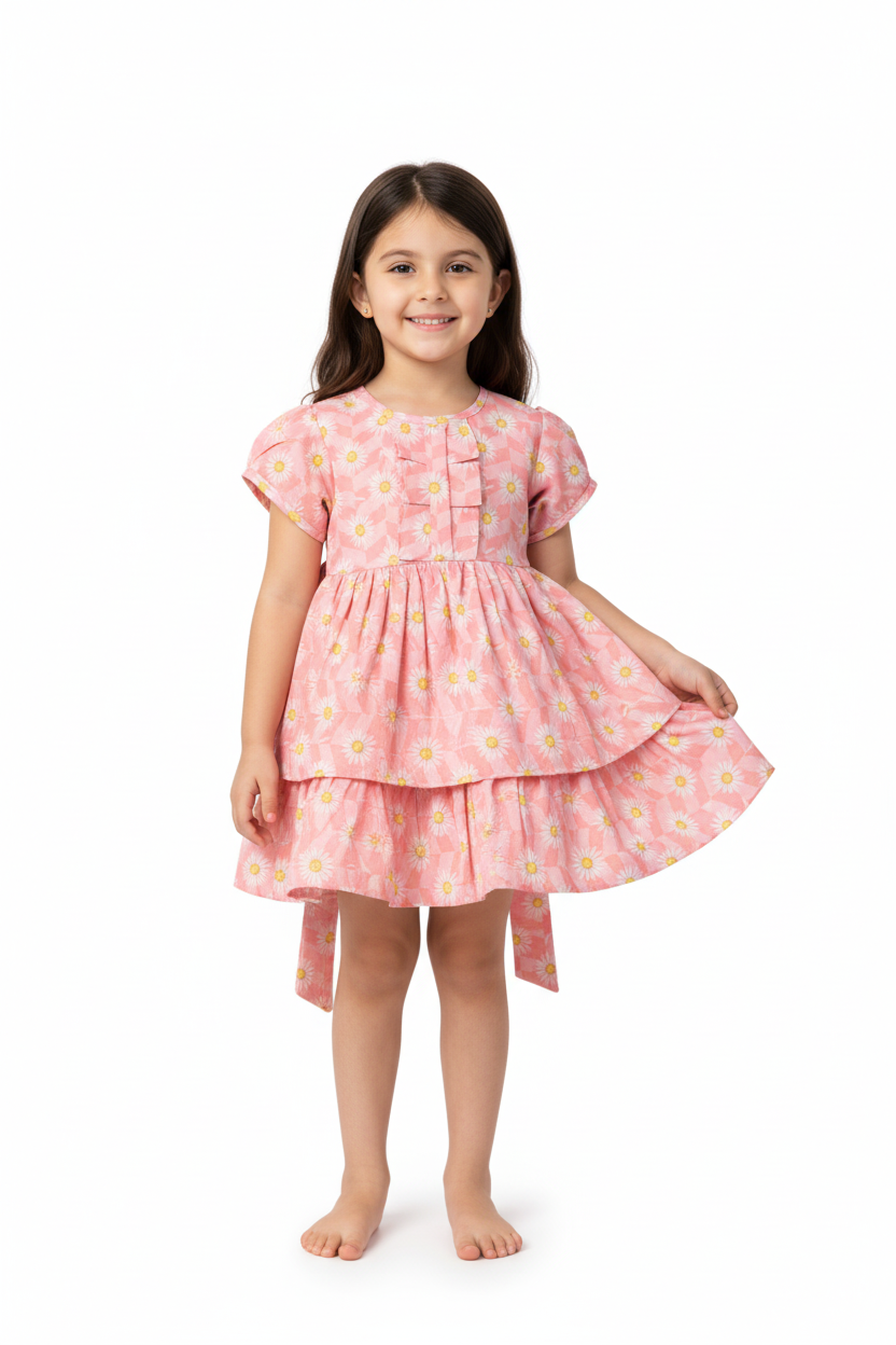 Layered Cotton Party Frock