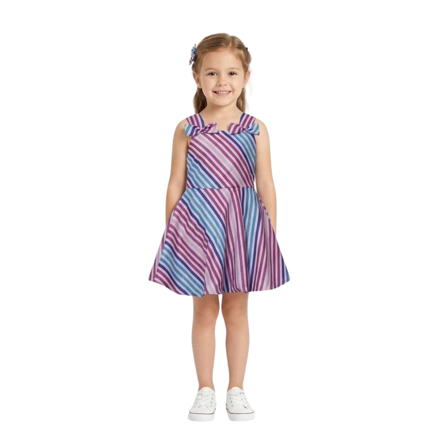 Candy Stripe Printed Frock