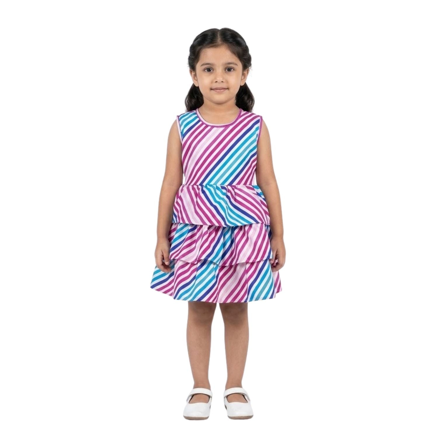 Candy Stripe Printed Frock