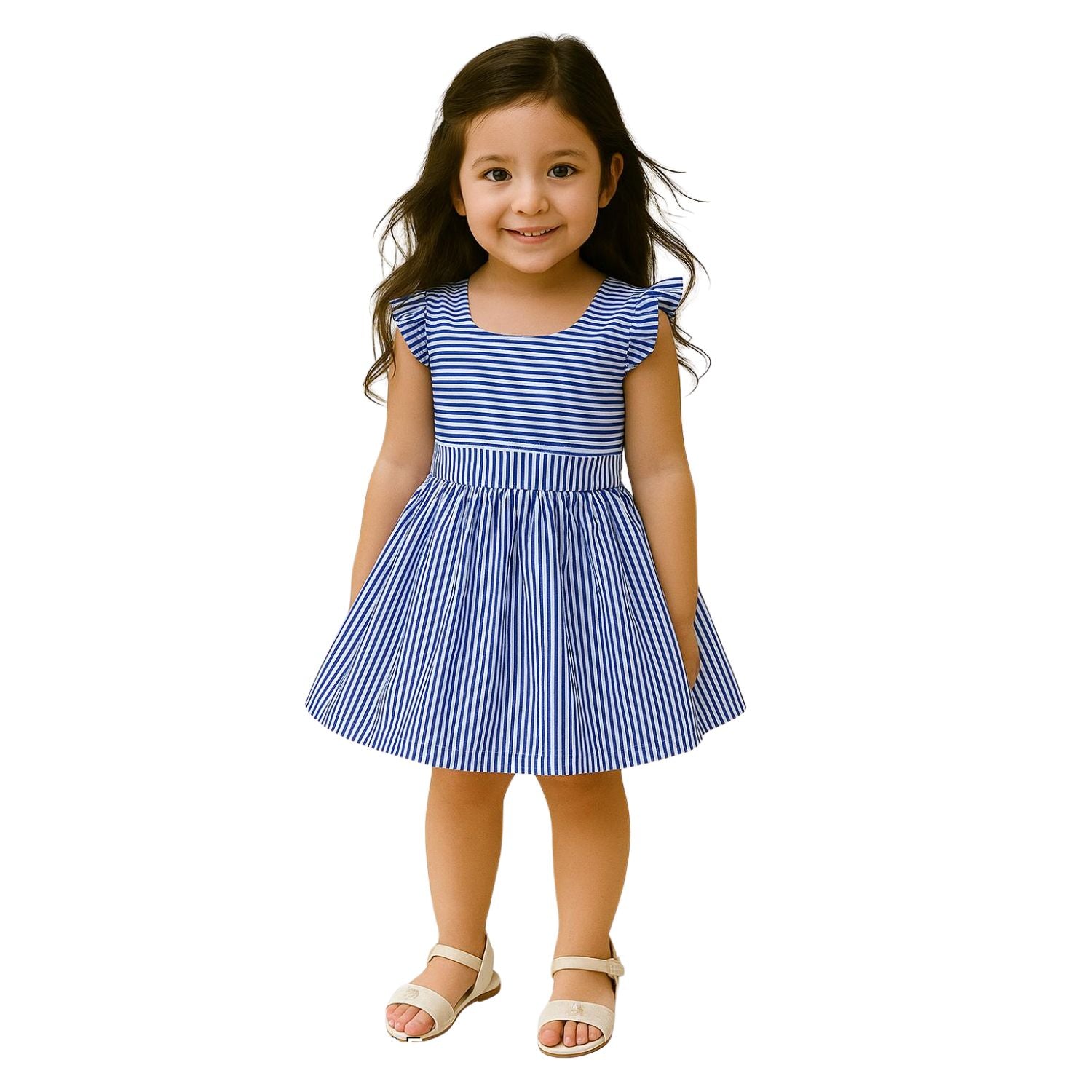 Classic Striped Printed Frock