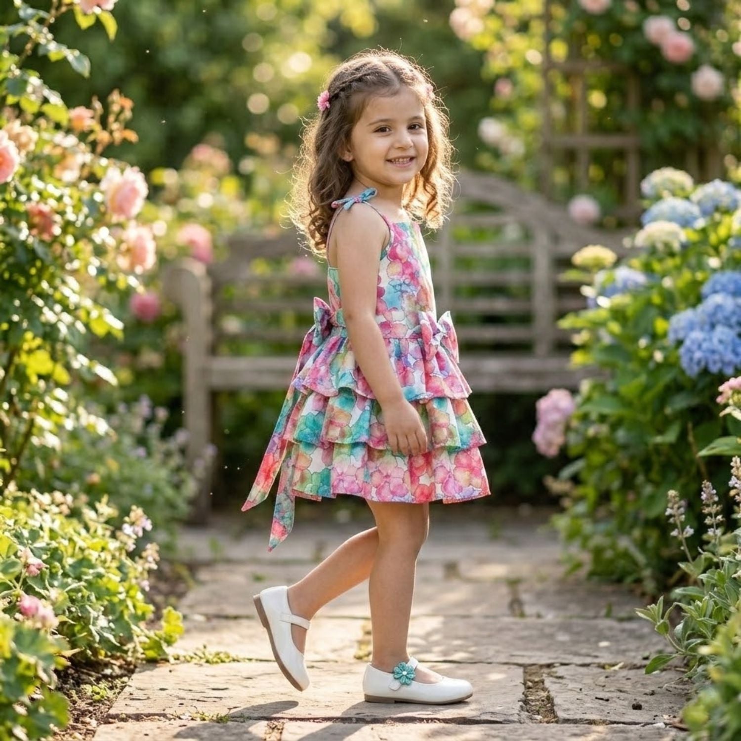 Floral Layered Party Frock