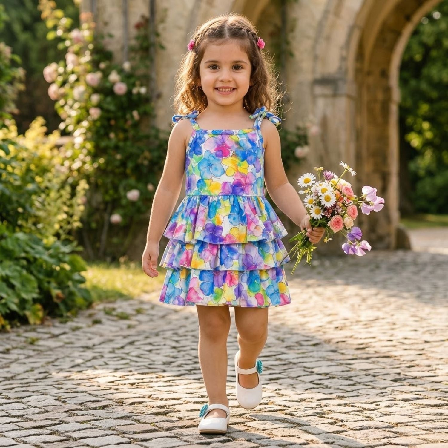 Floral Layered Party Frock