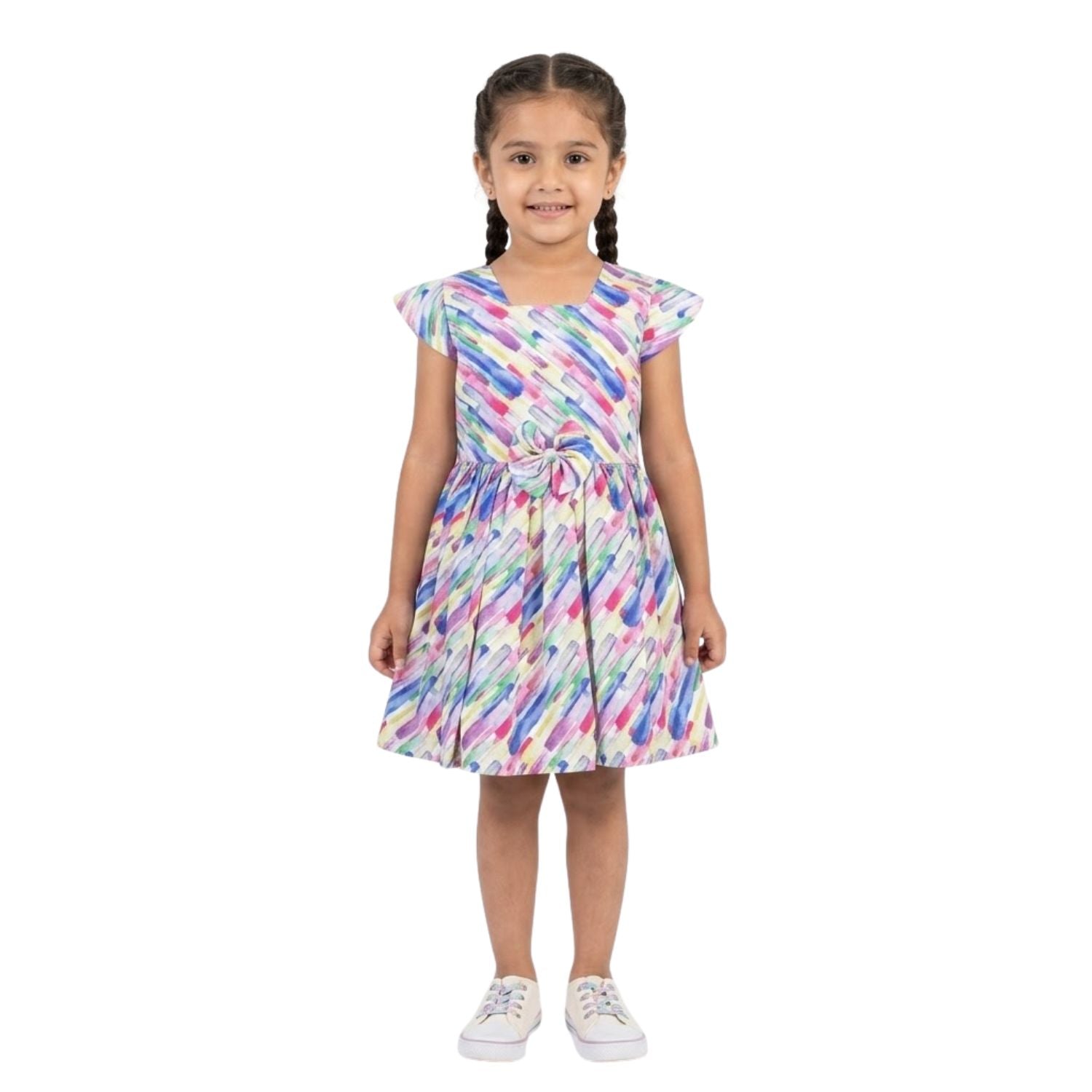 Girls Colorful Printed Frock