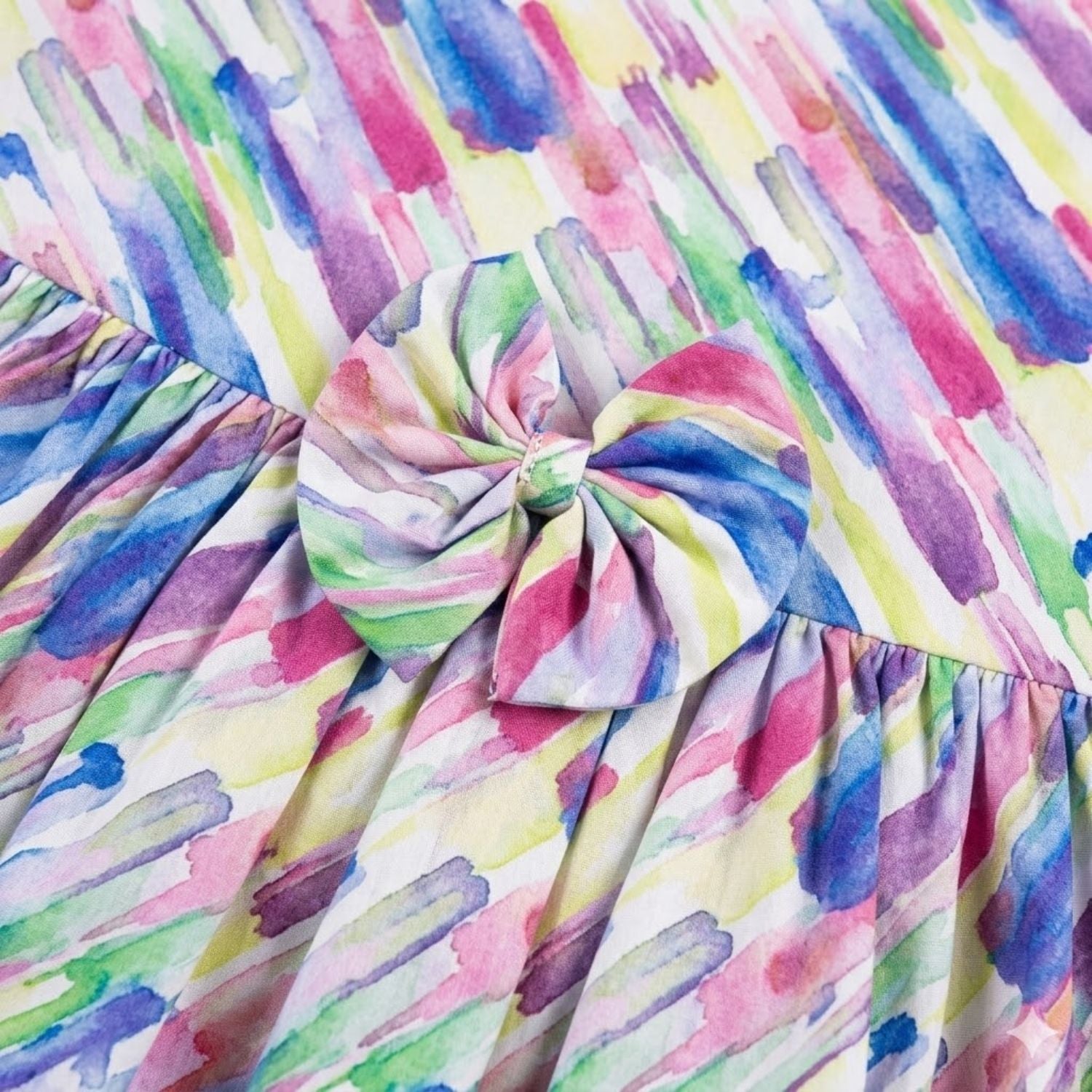 Girls Colorful Printed Frock