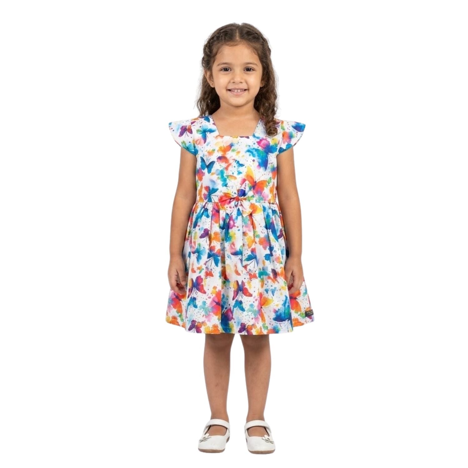 Girls Colorful Printed Frock